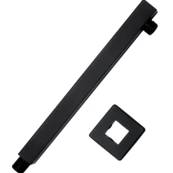 vidaXL Douchearm vierkant 30 cm roestvrij staal 201 zwart