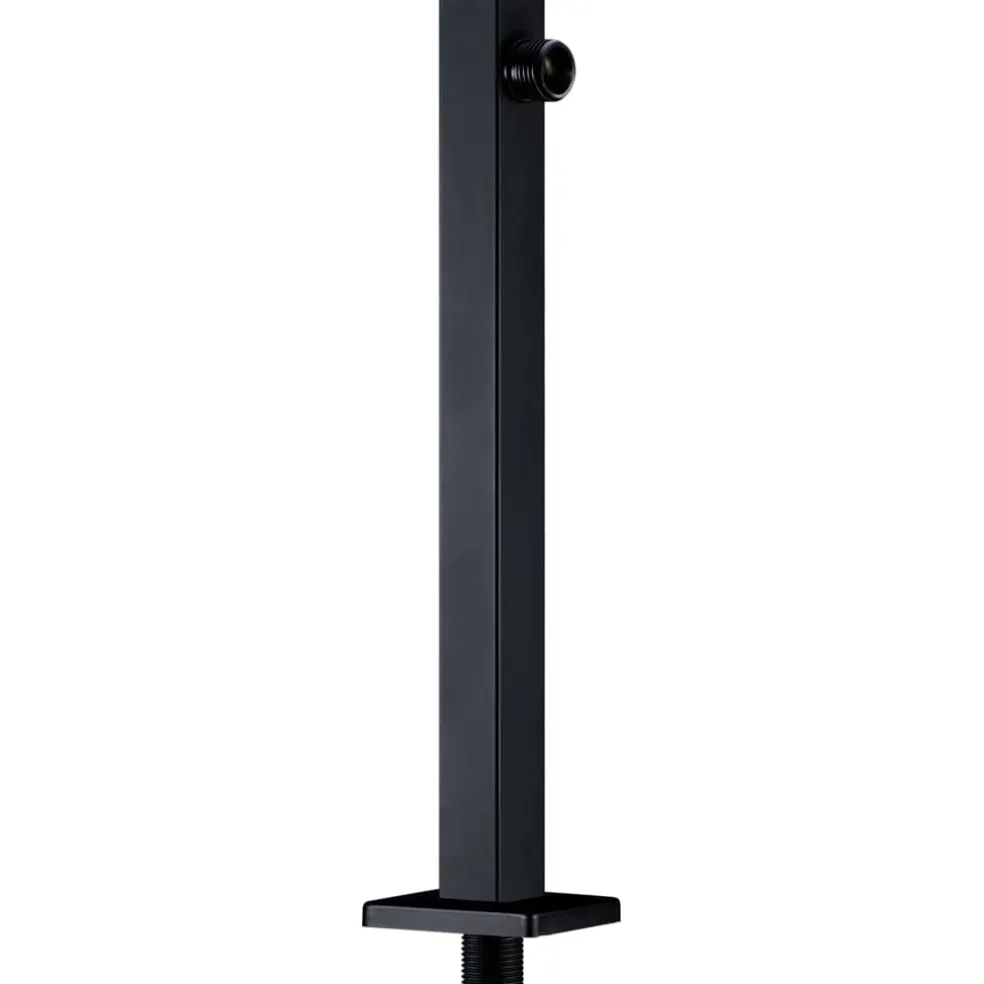 vidaXL Douchearm vierkant 30 cm roestvrij staal 201 zwart