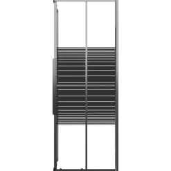 vidaXL Douchecabine strepen 80x80x180 cm ESG zwart