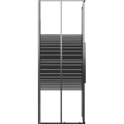 vidaXL Douchecabine strepen 80x80x180 cm ESG zwart
