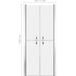 vidaXL Douchedeur 71x190 cm ESG mat