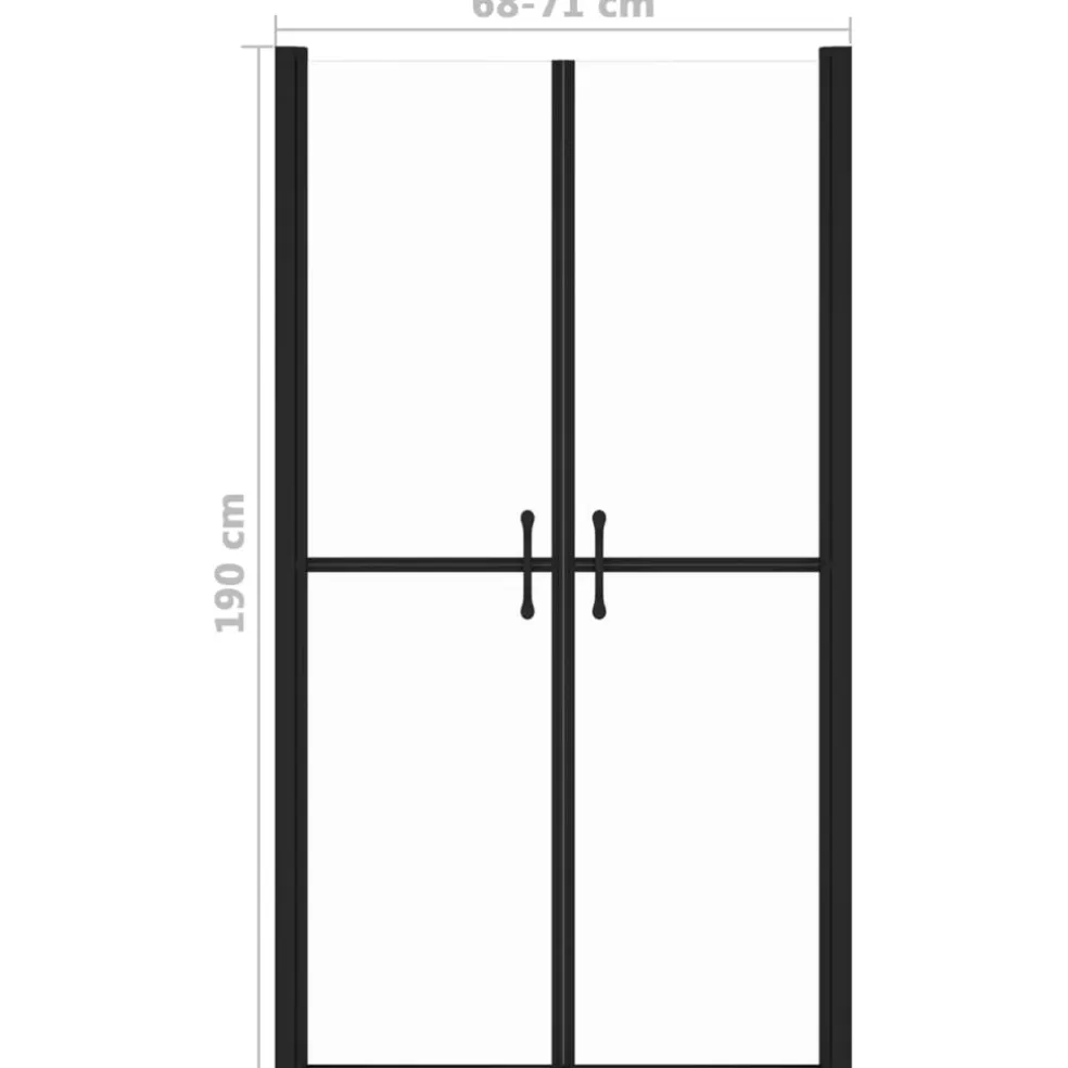 vidaXL Douchedeur (68-71)x190 cm ESG transparant