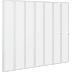 vidaXL Douche en badscherm 140 x 168 cm 7 panelen met handdoekrek