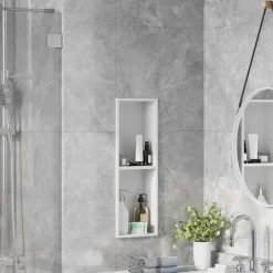 vidaXL Douche Niche Wit 60 x 20 x 9,5 cm Roestvrij staal