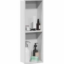 vidaXL Douche Niche Wit 60 x 20 x 9,5 cm Roestvrij staal