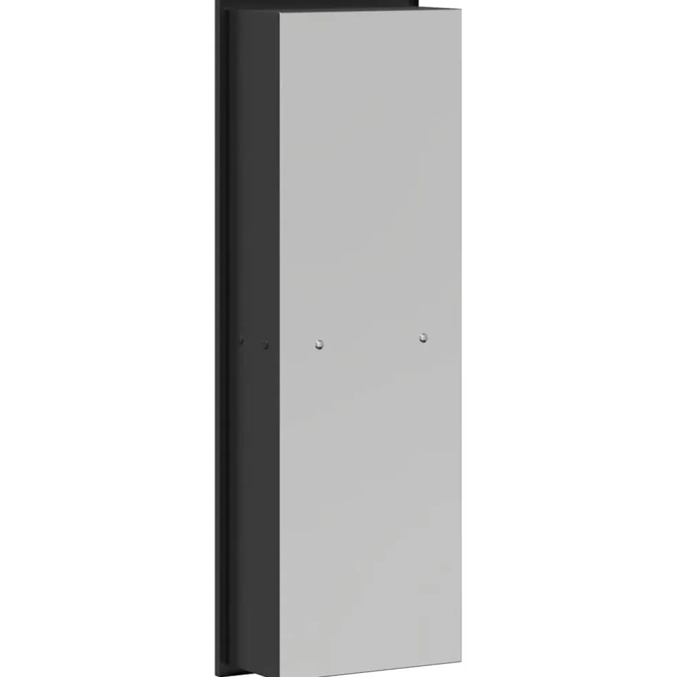 vidaXL Douche Niche Zwart 60 x 20 x 9,5 cm Roestvrij staal