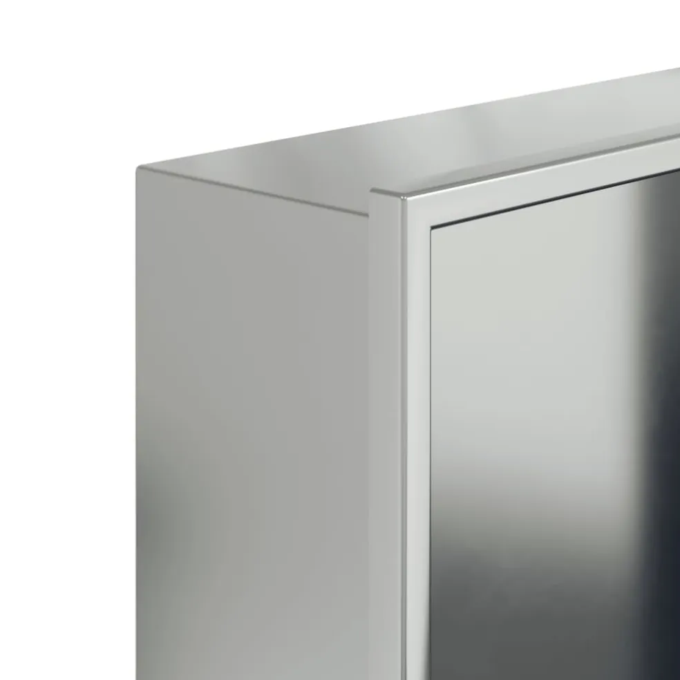 vidaXL Douchenis 32x62x9 cm roestvrijstaal geborsteld zilverkleurig