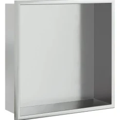 vidaXL Douchenis 32x32x9 cm roestvrijstaal geborsteld zilverkleurig
