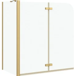 vidaXL Douche Omhulsel Goud 120 x 68 x 130 cm ESG-glas en aluminium