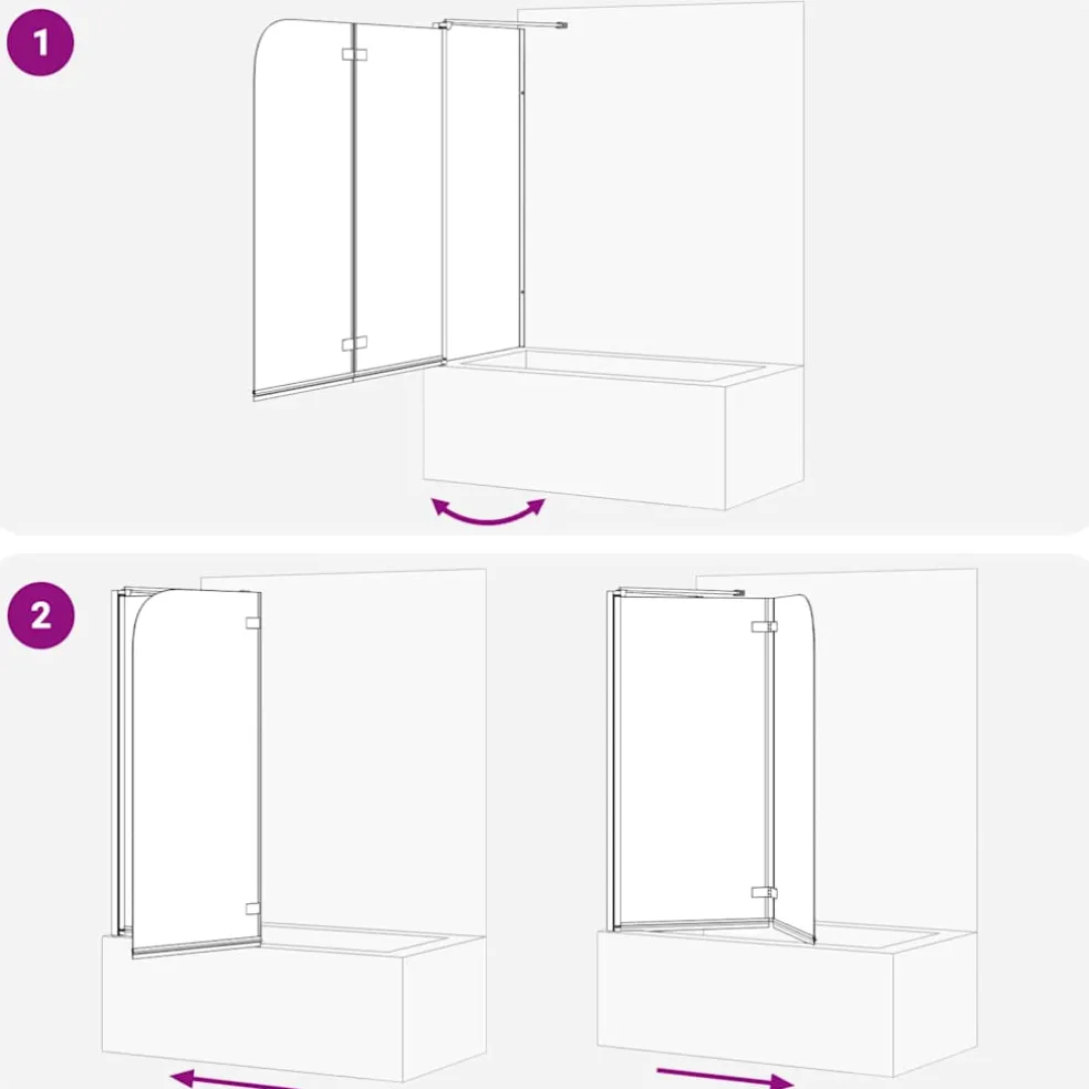 vidaXL Douche Omhulsel Goud 120 x 68 x 130 cm ESG-glas en aluminium
