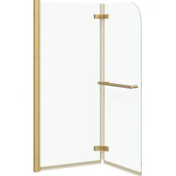vidaXL Douche Omhulsel Transparant en Goud 120 x 140 cm