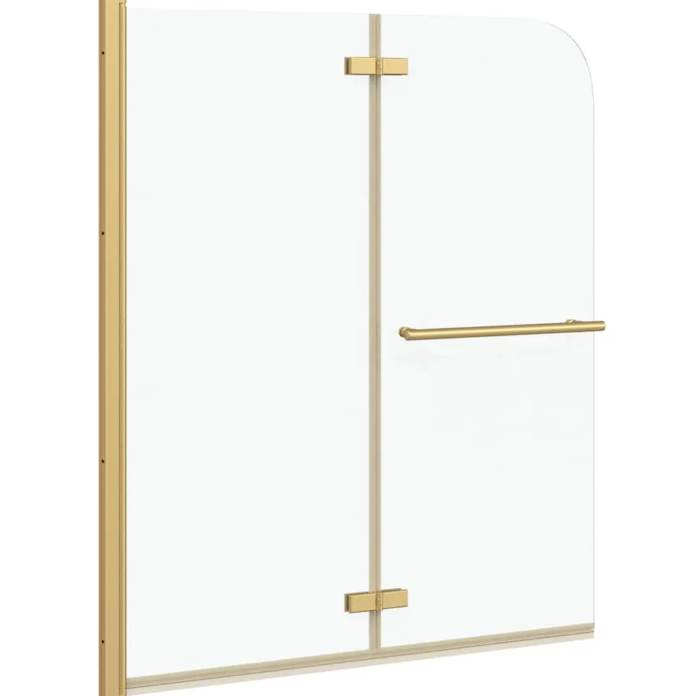vidaXL Douche Omhulsel Transparant en Goud 120 x 140 cm