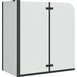 vidaXL Douche Omhulsel Zwart 120 x 68 x 130 cm ESG-glas en aluminium