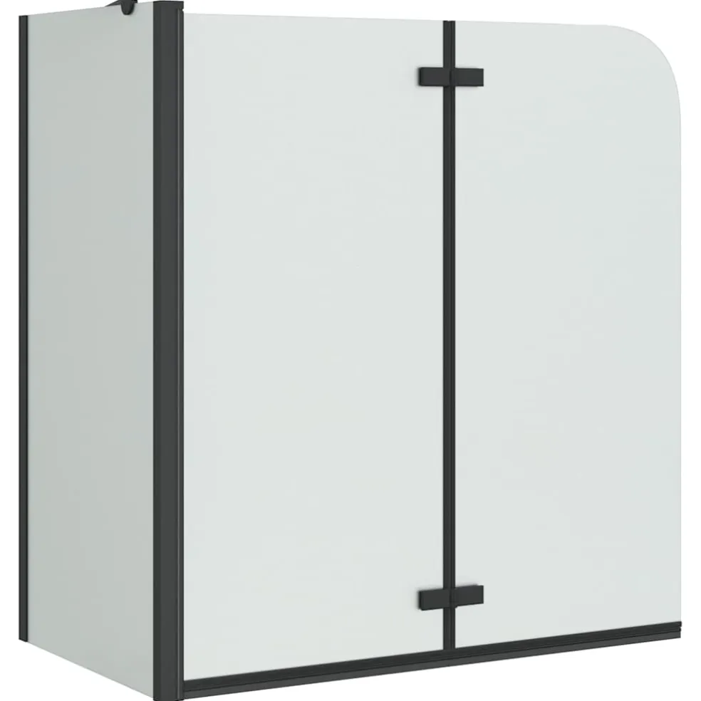 vidaXL Douche Omhulsel Zwart 120 x 68 x 130 cm ESG-glas en aluminium