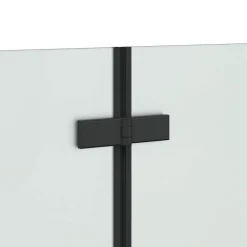 vidaXL Douche Omhulsel Zwart 120 x 68 x 130 cm ESG-glas en aluminium