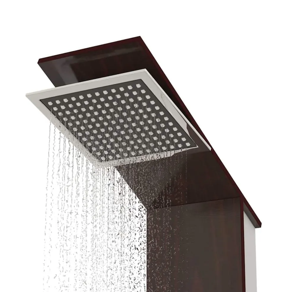 vidaXL Douchepaneelsysteem glas bruin
