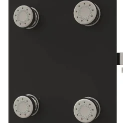 vidaXL Douchepaneel 25x47,5x130 cm glas zwart