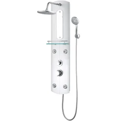 vidaXL Douchepaneel 25x43x110 cm zilverkleurig
