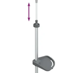 vidaXL Doucherekje 4-laags telescopisch hoekmodel aluminium zilver