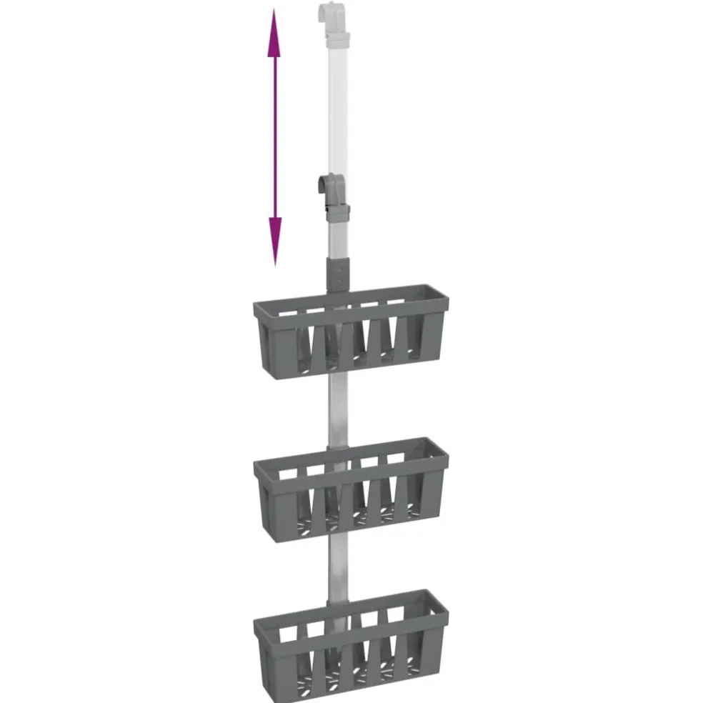 vidaXL Doucherek 30x15x(67-105) cm aluminium