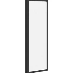 vidaXL Douchescherm Zwart 120 x 2 x 117 cm Aluminium en PP