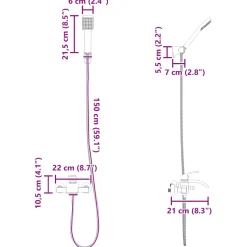 vidaXL Doucheset Chroom G 1/2 inch