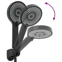 vidaXL Doucheset Zwart G 1 / 2 inch Koper