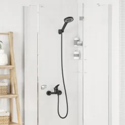 vidaXL Doucheset Zwart G 1/2 inch