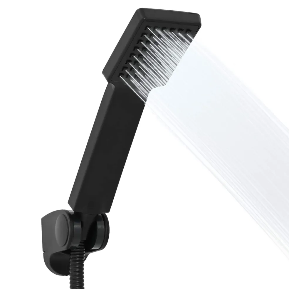 vidaXL Doucheset Zwart G 1/2 inch