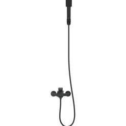 vidaXL Doucheset Zwart G 1/2 inch