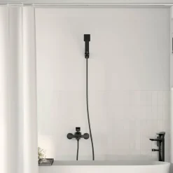 vidaXL Doucheset Zwart G 1/2 inch