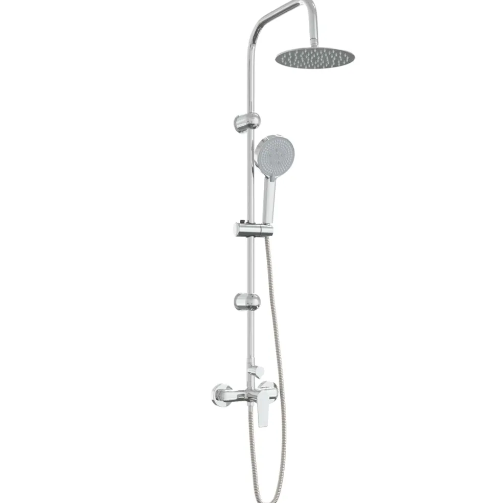 vidaXL Douchesysteem Chroom Roestvrij staal 21 x 48 x 112 cm