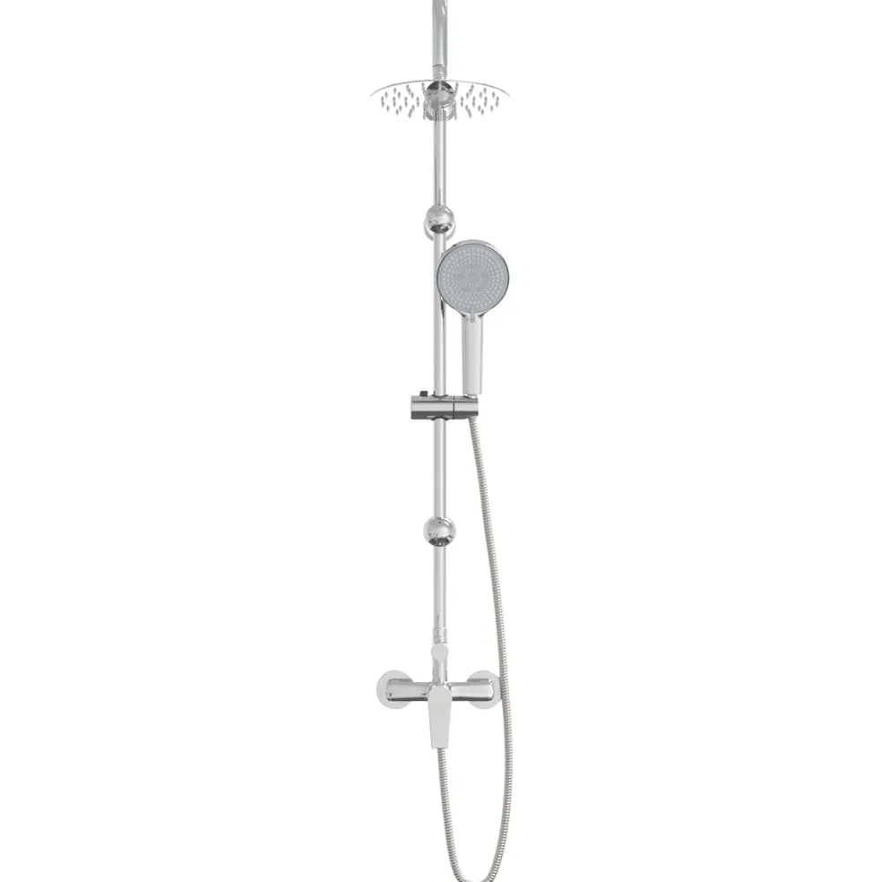 vidaXL Douchesysteem Chroom Roestvrij staal 21 x 48 x 112 cm