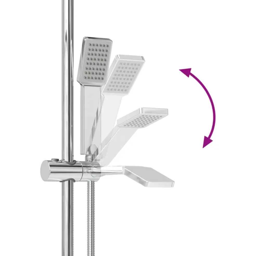 vidaXL Douchesysteem set Chroom 70 cm Roestvrij staal