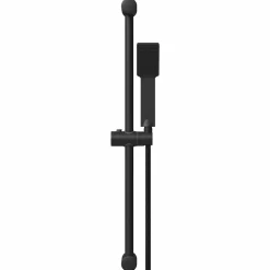 vidaXL Douchesysteem set Zwart 70 cm Roestvrij staal