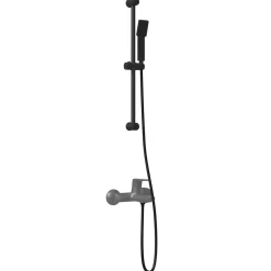 vidaXL Douchesysteem set Zwart 70 cm Roestvrij staal