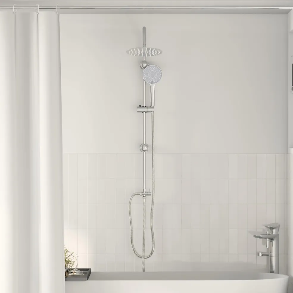 vidaXL Douche systeem zilver 47 x 20 x 95 cm Roestvrij staal