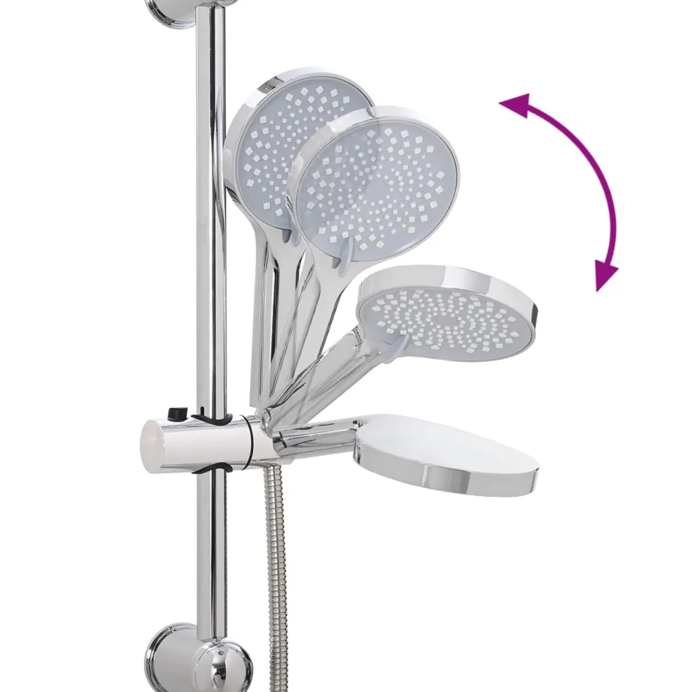 vidaXL Douche systeem zilver 47 x 20 x 95 cm Roestvrij staal