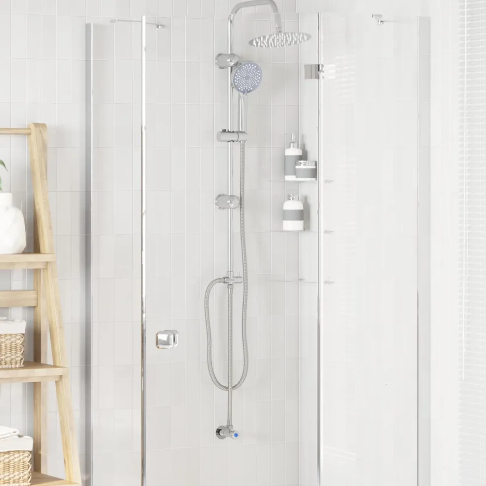 vidaXL Douche systeem zilver 47 x 20 x 95 cm Roestvrij staal