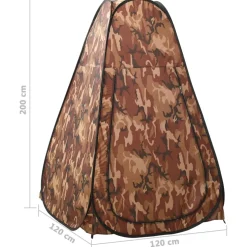 vidaXL Douchetent pop-up camouflage