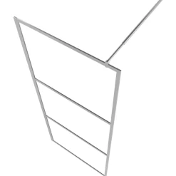 vidaXL Douchewanden zilver 80 x 195 cm Glas en Aluminium