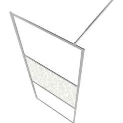 vidaXL Douchewanden zilver 90 x 195 cm Glas en Aluminium