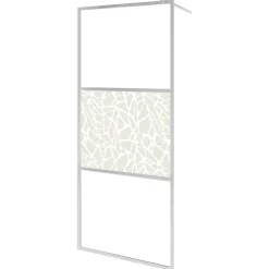 vidaXL Douchewanden zilver 90 x 195 cm Glas en Aluminium