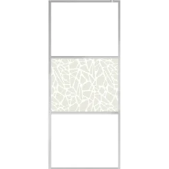 vidaXL Douchewanden zilver 90 x 195 cm Glas en Aluminium