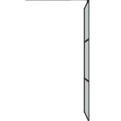 vidaXL Douchewanden Zwart 80 x 195 cm Glas en Aluminium