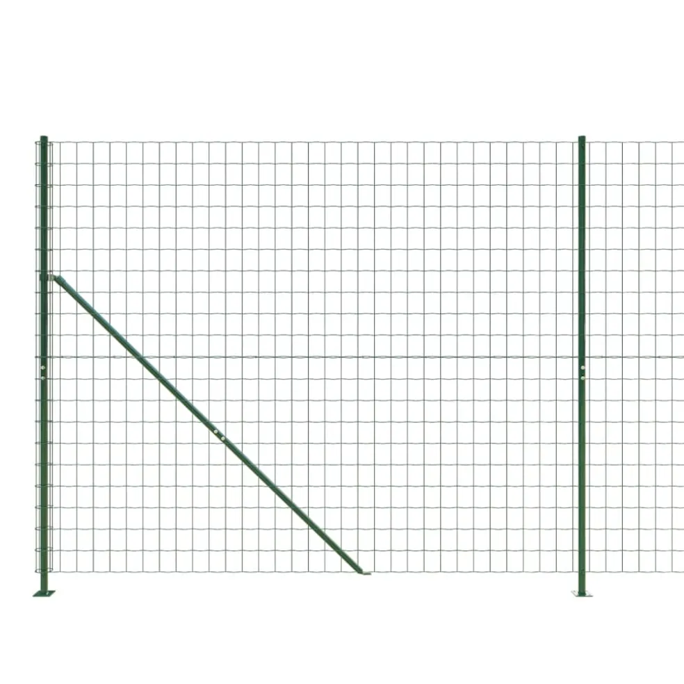 vidaXL Draadgaashek met flens 2,2x10 m groen