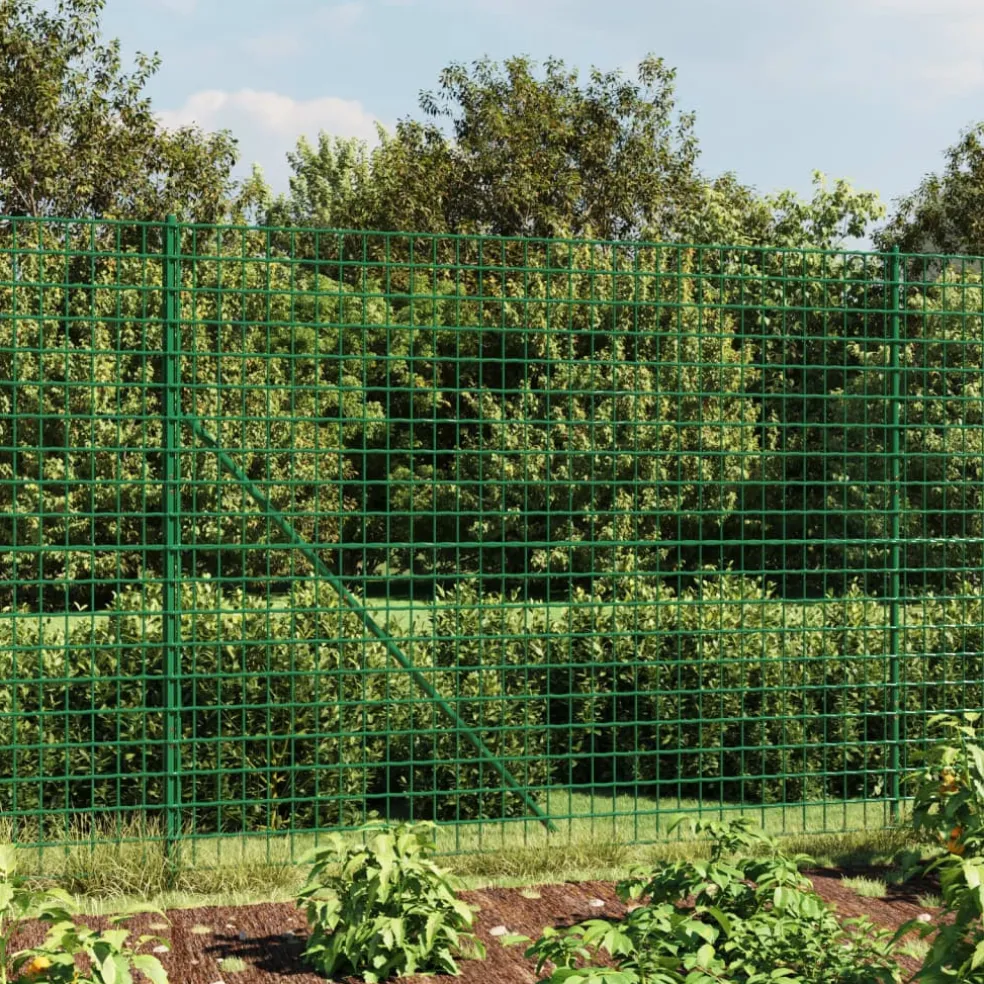 vidaXL Draadgaashek met flens 2,2x10 m groen