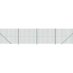 vidaXL Draadgaashek met flens 2,2x10 m groen