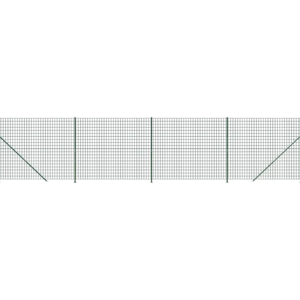 vidaXL Draadgaashek met flens 2,2x10 m groen