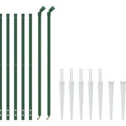 vidaXL Draadgaashek met grondankers 0,8x10 m groen